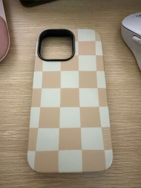 CASETiFY Beige & White Checkerboard Slim Protective Phone Case